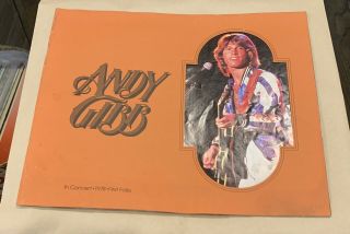 Andy Gibb Concert Program 1978 First Folio In Concert
