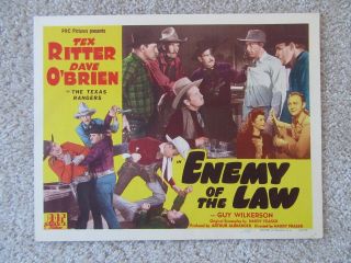 Enemy Of The Law 1945 Lc/tc 11x14 Tex Ritter Dave O 