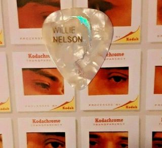 Willie Nelson Smith Center Grand Opening Mar.  10,  2012 White Marble Guitar Pick