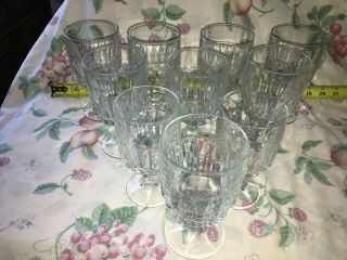 10 Vtg Libbey Duratuff Goblet Ice Tea Glass Crystal Clear Winchester 8oz & 10oz
