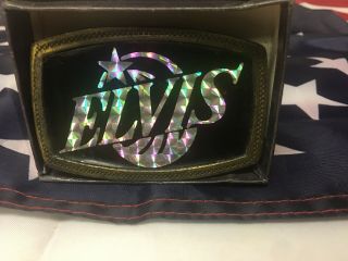 Vintage Elvis Tiffany Studio Belt Buckle York Limited Edition Rare