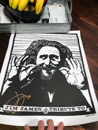 Jim James Signed Poster My Morning Jacket Tribute To 2 Litho Signed Rare Wilco