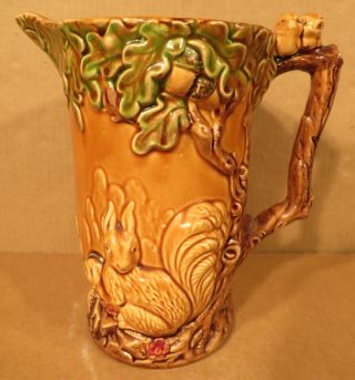 Wade Heath Squirrel With Birds Large Pitcher Made In England