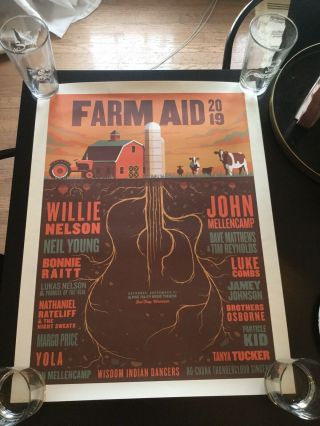 Farm Aid 2019 Poster Alpine Valley Dave Matthews Young Nelson