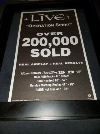 Live Operation Spirit Rare Radio Promo Poster Ad 3
