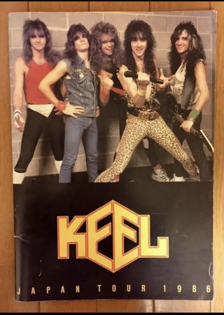 Keel Japan Concert Tour Program Book 1986 W/ticket Stab Mega Rare