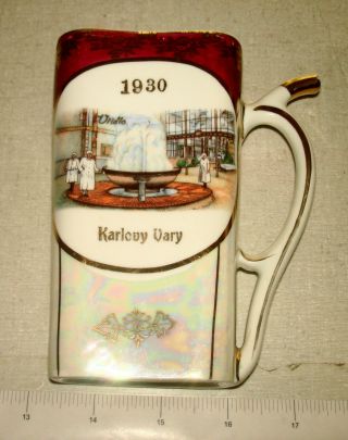 Vintage 1930 Porcelain Straw Sip Spa Cup – Karlsbad Karlovy Vary Czech Rep Nr
