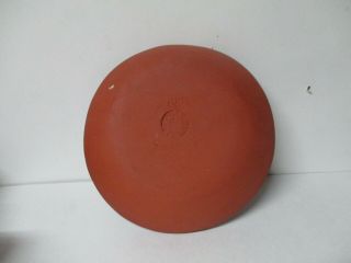 2001 Ned Foltz of Pennsylvania Redware Pottery Plate - Criss Cross w Dots 3