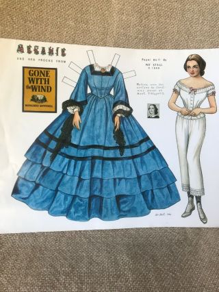Vtg.  Gone With The Wind “melanie” And Her Frocks Paper Dolls 1986