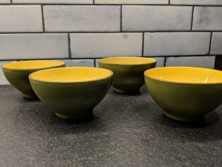 4 Vietri Saffron And Sage Cereal Bowls