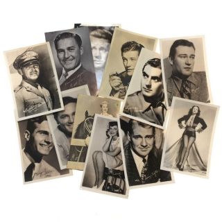 Set Of 12 Vintage Hollywood Movie Star Photo Postcards,  Warner Bros Promos