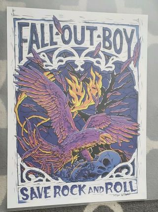 Rare Fall Out Boy Poster Save Rock And Roll