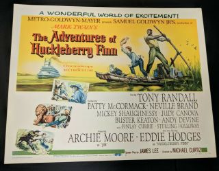 The Adventures Of Huckleberry Finn 1960 Mgm Title Lobby Card Archie Moore Vf