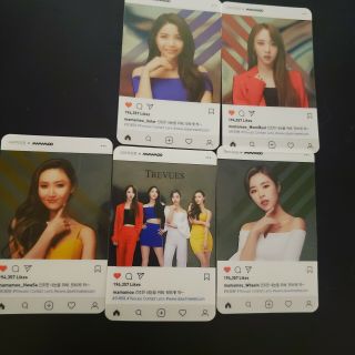 Mamamoo Moonbyul Hwasa Solar Wheein Official Davich Photocards Set Kpop Idol