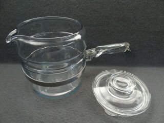 Pyrex 7756 Coffee Percolator 6 - Cup Pot Lid Pump Stem Glass 6212 B C Ware Corning 2