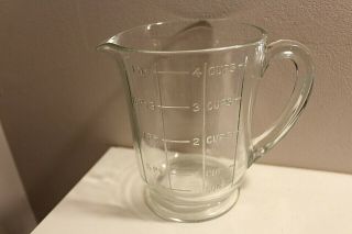 Vintage Large Footed Measuring 4 Cup