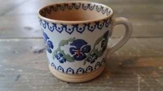 Nicholas Mosse Pottery 2.  75 " Mug Blue Flower