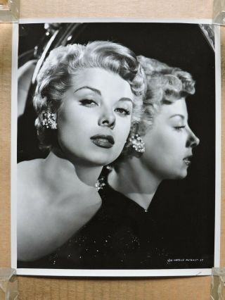 Adelle August In A Mirror Orig Film - Noir Glamour Portrait Photo By Kornmann 1955