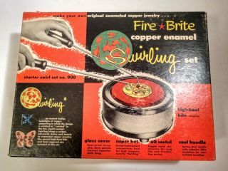 Vintage Fire Brite Copper Enamel Swirling Set - Master Swirl Set No 900