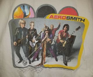 Aerosmith - " Just Plush Play " World Tour 2001 Concert T - Shirt Medium Pre - Owned