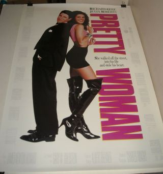 Rolled Pretty Woman 1 Sheet Movie Poster Richard Gere Julia Roberts Romance