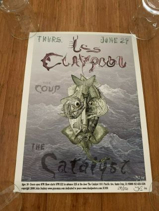 Rare - Les Claypool Concert Poster - Artist - Signed Numbered - - Primus