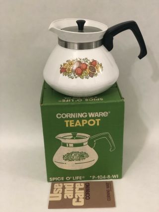 Corning Ware Spice O’ Life 6 C Tea Pot P - 104 - 8 - Wi Brand
