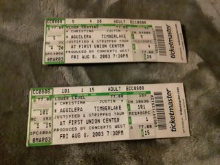 XTINA Live On Tour 2003 Tickets & Confetti Timberlake X tina Aguilera book 5