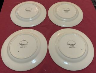 4 FRANCISCAN FORGET ME NOT BLUE FLOWER USA DINNER PLATES APPROX.  10 1/2 