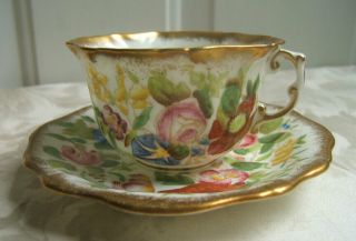 Hammersley Floral Queen Anne Morning Glory Cup & Saucer Lavish