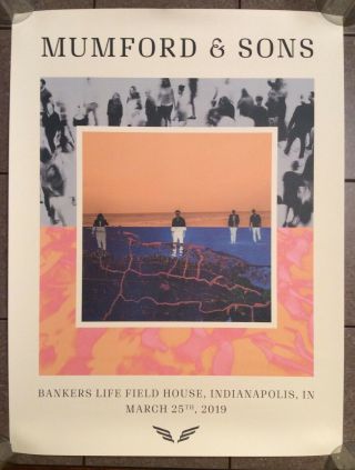 Mumford And Sons 2019 Delta Tour - Indianapolis In Concert Poster