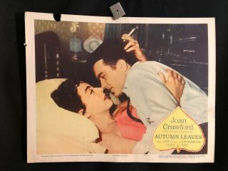 Autumn Leaves 1956 Lobby Card Movie Poster Joan Crawford Cliff Robertson