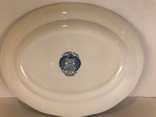 Liberty Blue by Staffordshire Large Serving Platter George Washington,  14”x11 