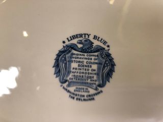 Liberty Blue by Staffordshire Large Serving Platter George Washington,  14”x11 