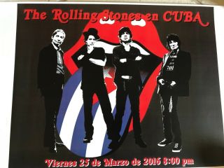 THE ROLLING STONES POSTER CONCERT IN CUBA MARCH 25/2016 2
