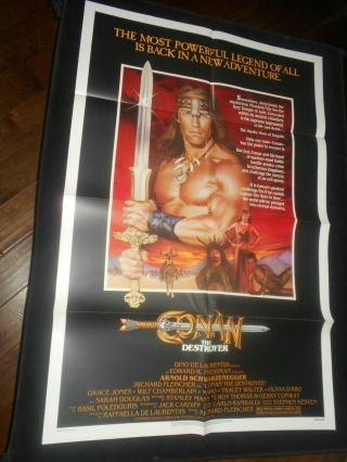 Conan The Destroyer One Sheet Arnold Schwarzenegger Grace Jones