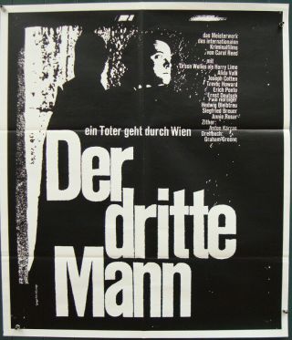 The Third Man - Carol Reed - Orson Welles - J.  Cotten - A.  Vallli - Vienna - R80s (24x28 Inch)