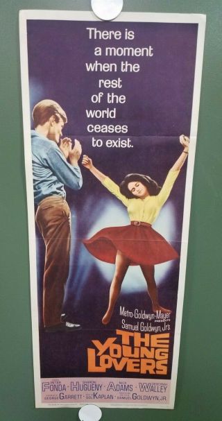 1964 The Young Lovers Insert Poster 14 " X36 " Peter Fonda Teen Romance