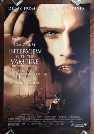 Interview With A Vampire 1994 Brad Pitt Gothic Horror Cult Video Poster