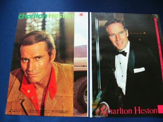 1970s Charlton Heston Japan Vintage Clippings Very Rare