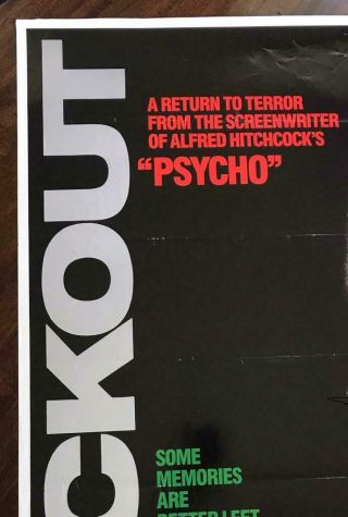 BLACKOUT 1988 Gail O ' Grady Horror Thriller Magnum Ent VHS VIDEO POSTER 2