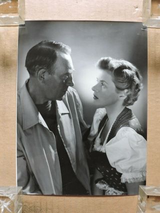 Ingrid Bergman And Mathias Wiemann Studio Portrait Photo 1954 Fear