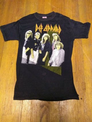 1987 Def Leppard Vintage Hysteria Tour T - Shirt L