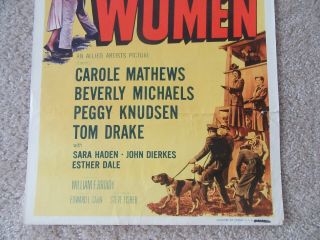 BETRAYED WOMEN ORGINAL 1955 INSRT MOVIE POSTER RLD BEVERLEY MICHAELS EX 4
