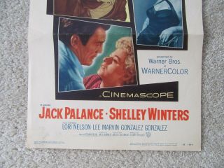 I DIED 1000 TIMES ORIG 1955 INSRT MOVIE POSTER FLD S.  WINTERS J.  PALANCE EX 4
