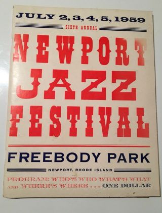 1959 Newport Rhode Island Jazz Festival Program,  Basie Ellington Brubeck