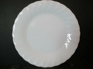 Sheffield Bone White Swirl Rim Japan 10 Dinner plates 10 1/4 