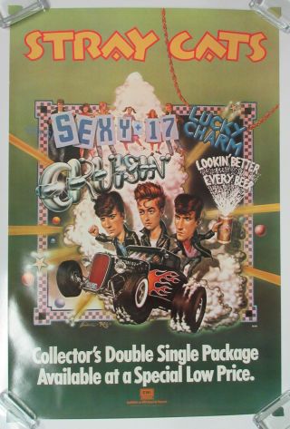 Stray Cats Sexy,  17 Us Org 1983 Promo Only Poster Brian Setzer Rockabilly Minty