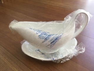 Wedgwood St.  Moritz Gravy Boat And Stand - - In Wrapping