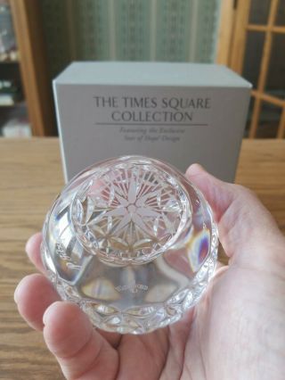 ARTIST SIGNED WATERFORD CRYSTAL TIMES SQUARE BALL PAPERWEIGHT PAUL FITZGERALD 3